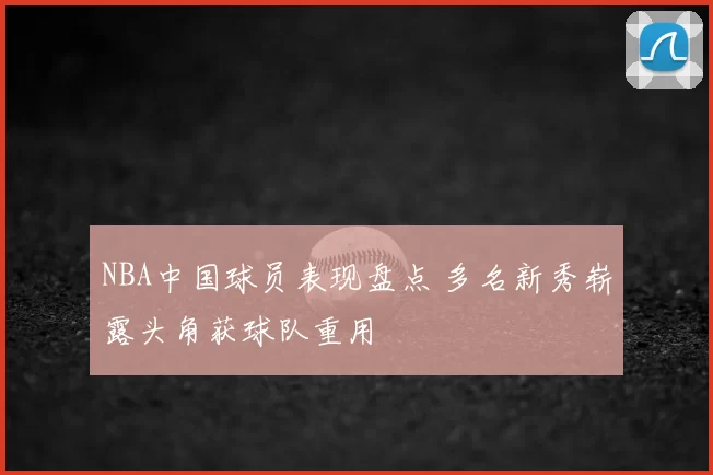 NBA中国球员表现盘点 多名新秀崭露头角获球队重用